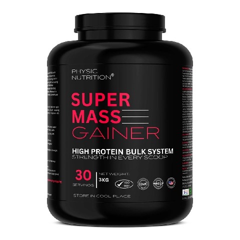 1 - Physic Nutrition Super Mass Gainer,  6.6 lb  Kesar Kulfi 