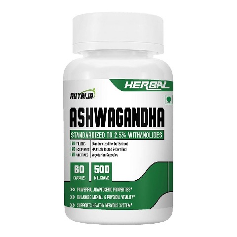 1 - NutriJa Ashwagandha 500mg,  60 capsules 