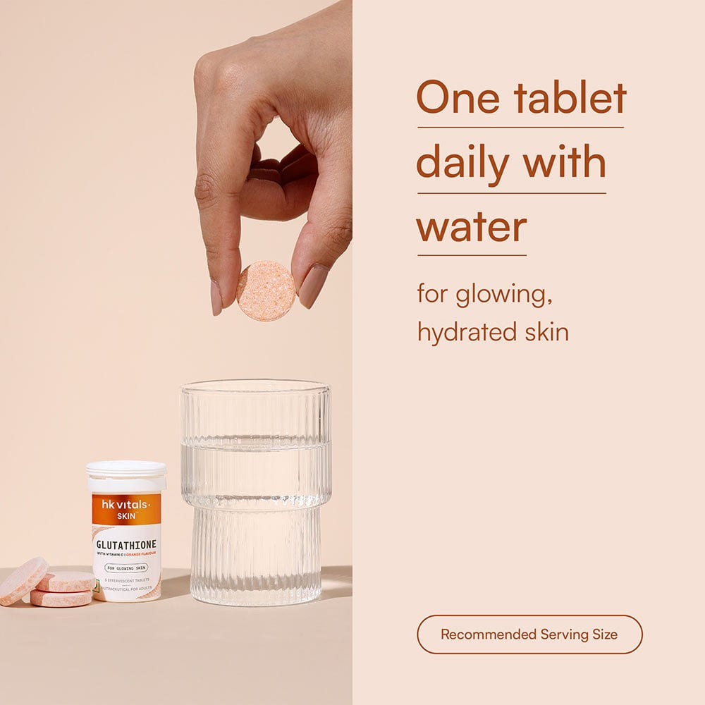 7 - HK Vitals Glutathione Effervescent with Vitamin C,  Orange (Pack of 5)  5 tablet(s) 