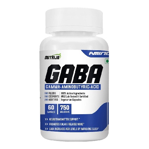 1 - NutriJa GABA 750mg (Gamma Aminobutyric Acid),  60 capsules 