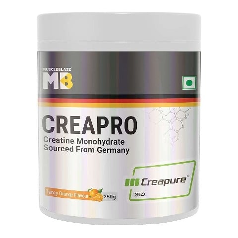 8 - MuscleBlaze CreaPRO Creatine with Creapure® Powder from Germany, Tangy Orange 0.55 lb