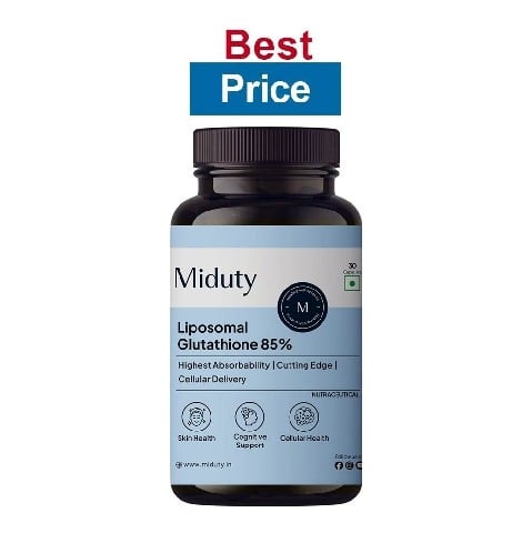 Miduty Liposomal Glutathione 85%, Unflavoured 30 capsules