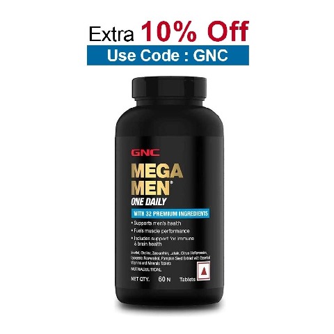 GNC Mega Men One Daily Multivitamin,  60 tablet(s)  Unflavoured 