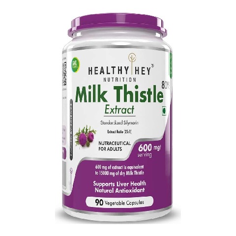 1 - HealthyHey Nutrition Milk Thistle Extract,  90 capsules 