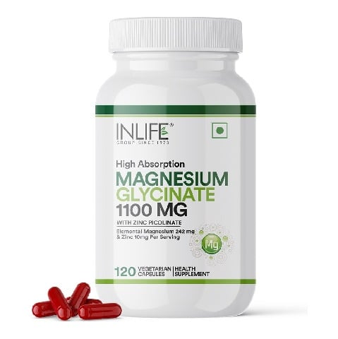 1 - INLIFE Magnesium Glycinate with Zinc Picolinate,  Unflavoured  120 capsules 