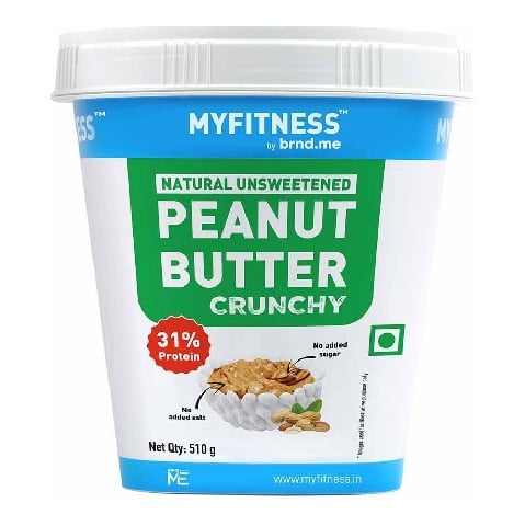 1 - Myfitness by brnd.me Natural Peanut Butter,  510 g  Crunchy 