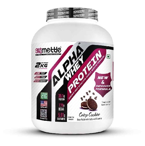 1 - Getmymettle Alpha Whey Protein, 4.4 lb Crisp Cookies