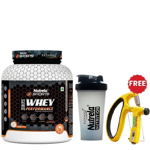 Nutrela Sports Patanjali 100% Whey Performance,  4.4 lb  French Vanilla with Shaker 