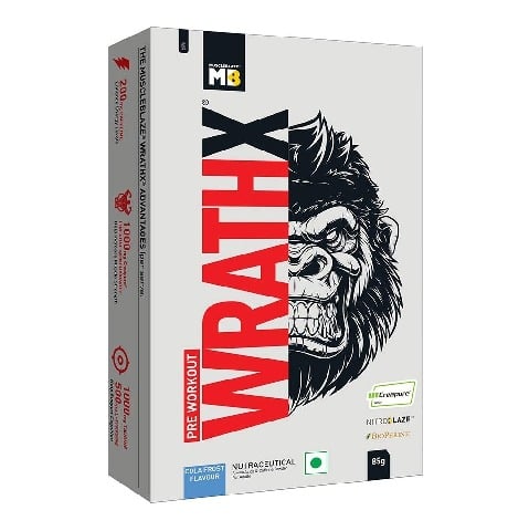 5 - MuscleBlaze Pre Workout WrathX,  0.19 lb  Cola Frost (Mono Carton Pack of 5) 
