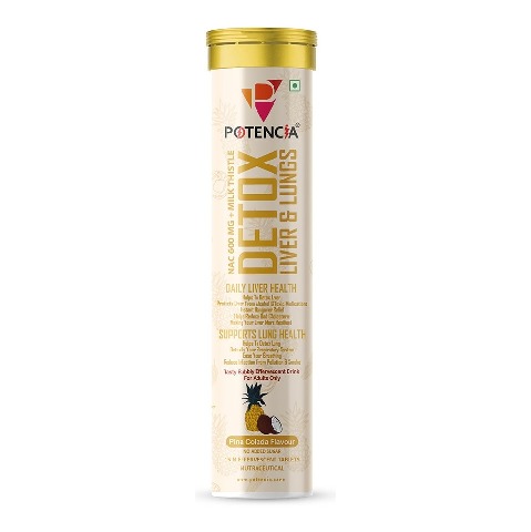 1 - Potencia Detox Liver & Lungs Effervescent Pina Colada,  15 tablet(s) 