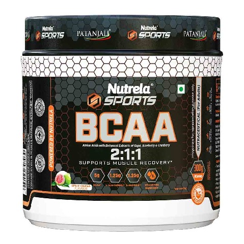 1 - Nutrela Sports BCAA 2:1:1, 0.66 lb 30 Servings Spicy Guava