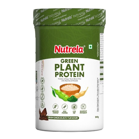 1 - Nutrela Green Plant Protein, 1.1 lb Irish Chocolate