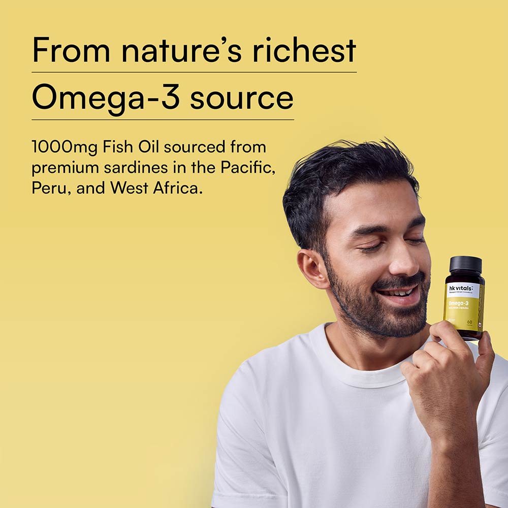 8 - HK Vitals Omega-3 1000mg with 180mg EPA & 120mg DHA,  60 capsules