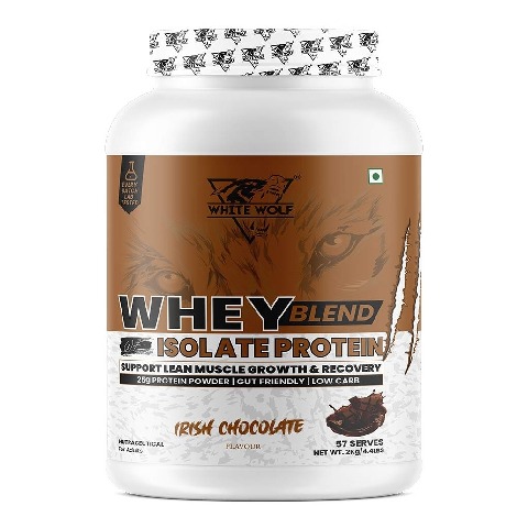 1 - White Wolf Whey Blend,  4.4 lb  Irish Chocolate 