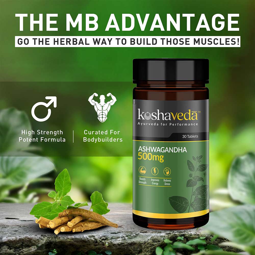 1 - Koshaveda Ayurveda for Performance - Ashwagandha 500mg,  30 tablet(s)