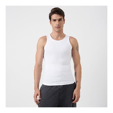 1 - ZVERSE Aero Ribbed Vest,  Medium  White Storm 