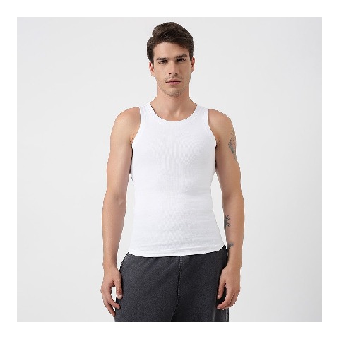 1 - ZVERSE Aero Ribbed Vest, X-Large White Storm