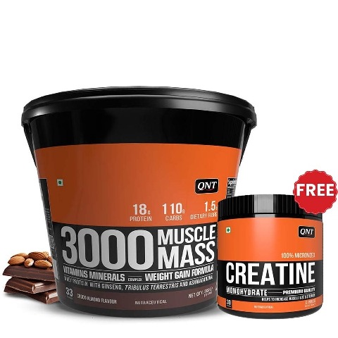 QNT Muscle Mass 3000,  11 lb  Choco Almond 