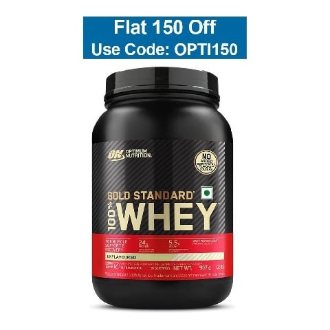 ON (Optimum Nutrition) Gold Standard 100% Whey Protein,  2 lb  Unflavoured 