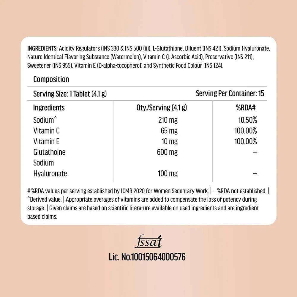 3 - HK Vitals Glutathione Effervescent with Vitamin C,  Lemon  30 tablet(s)