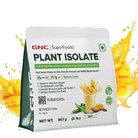 1 - GNC Plant Protein Isolate,  2 lb  Mango 