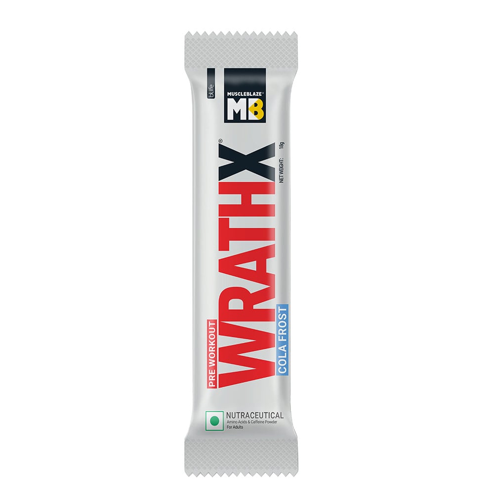 10 - MuscleBlaze Pre Workout WrathX,  0.59 lb  Cola Frost