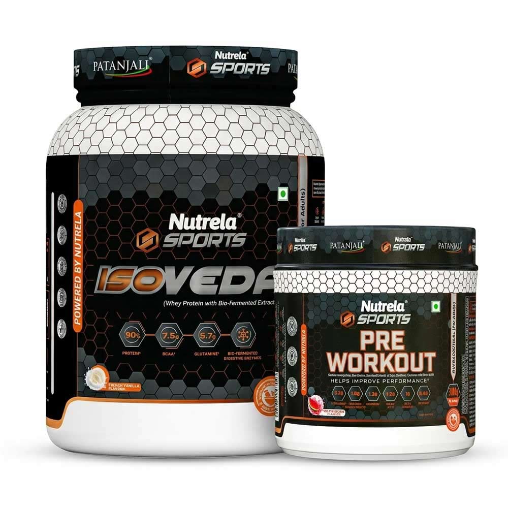 Nutrela Sports Isoveda Whey Protein Isolate & Pre-Workout 0.66 lb Watermelon Combo, 2.2 lb French Vanilla-image-33