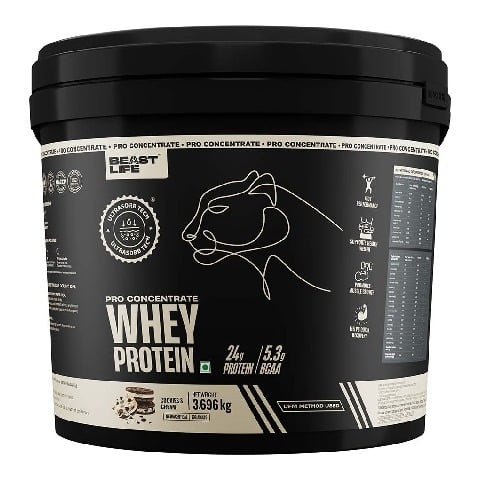 1 - BeastLife Pro Concentrate Whey Protein,  8.14 lb  Cookies & Cream 
