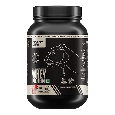 1 - BeastLife Pro Concentrate Whey Protein, 2.03 lb Rose