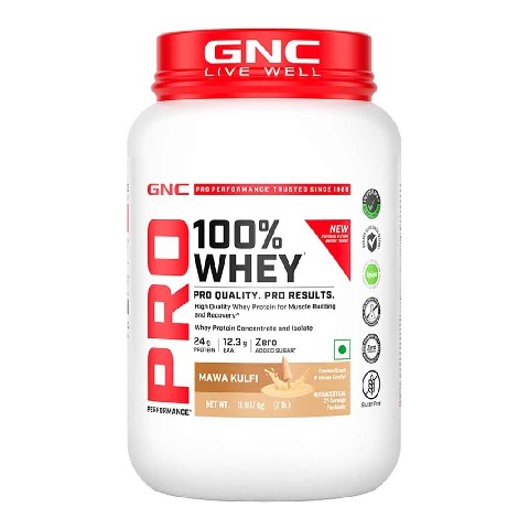 1 - GNC Pro Performance 100% Whey Protein New Formulation, 2 lb Mawa Kulfi
