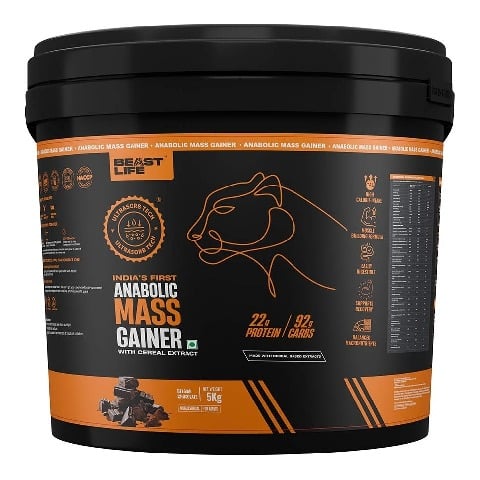 1 - BeastLife Anabolic Mass Gainer, 11 lb Belgian Chocolate
