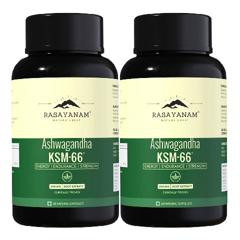 1 - Rasayanam Ashwagandha KSM-66 (Pack of 2),  60 capsules 