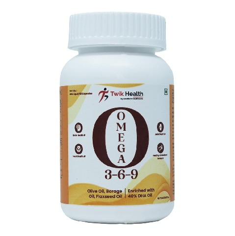 1 - Twik Health Omega 3-6-9,  60 capsules 