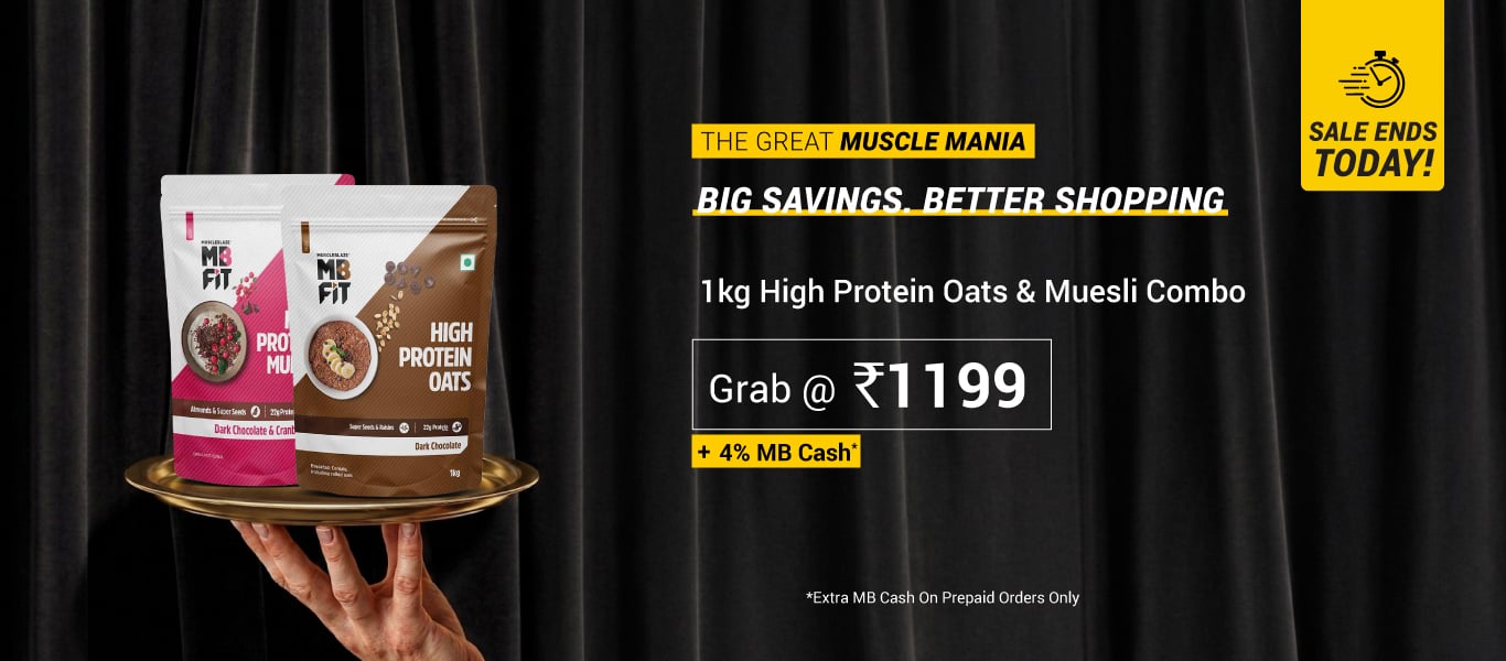 Sale Ends Today: 1kg High Protein & Muesli Combo @ 1199 + 4% MB Cash