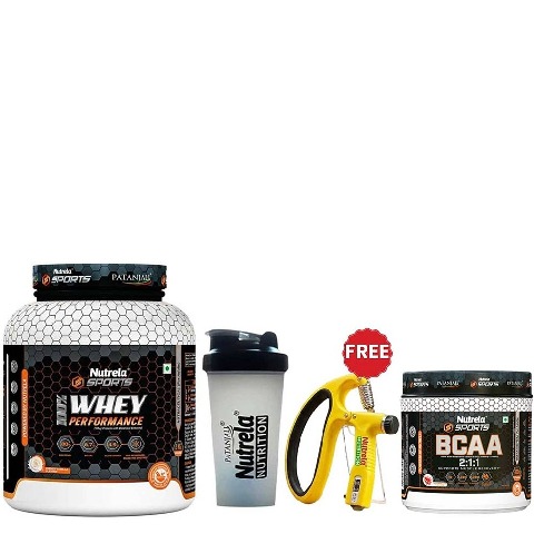 Nutrela Sports Patanjali 100% Whey Performance,  4.4 lb  French Vanilla with Shaker 