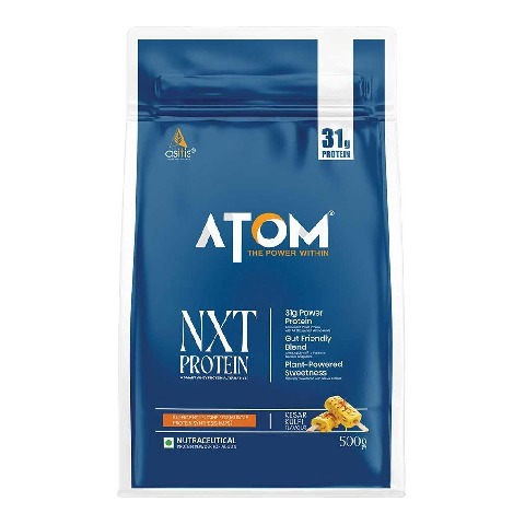 1 - AS-IT-IS Nutrition ATOM NXT Protein - Yeast Protein with DigeZyme, 1.1 lb Kesar Kulfi