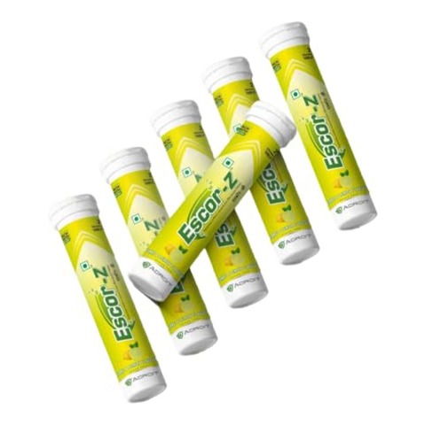 1 - Escor-Z Effervescent, 20 tablet(s) Lemon & Lime (Pack of 6)