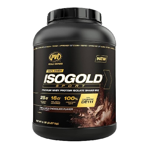 1 - PVL 100% Whey Isogold Sport,  5 lb  Triple Milk Chocolate 