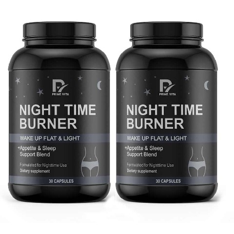 PRIME VITA Night Time Burner, 30 capsules Unflavoured (Pack of 2)