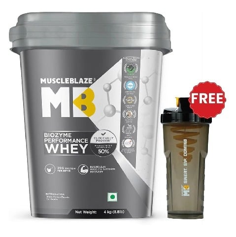 MuscleBlaze Biozyme Performance Whey, 8.8 lb Rich Chocolate