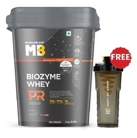 MuscleBlaze Biozyme Whey PR, 8.8 lb Chocolate Fudge