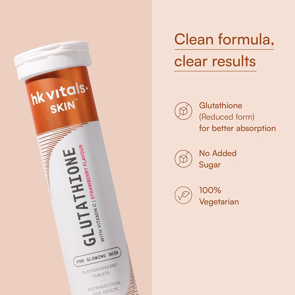 9 - HK Vitals Glutathione Effervescent with Vitamin C,  Strawberry  15 tablet(s)