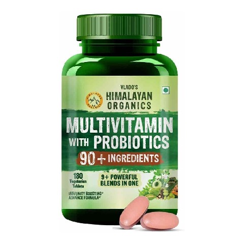1 - Vlado's Himalayan Organics Multivitamin with Probiotics 90+ Ingredients, 180 tablet(s) Unflavoured