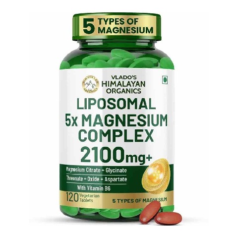 1 - Vlado's Himalayan Organics Liposomal 5X Magnesium Complex 2100mg, Unflavoured 120 veggie capsule(s)