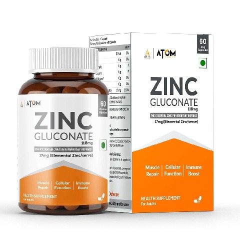 1 - AS-IT-IS Nutrition ATOM Zinc Gluconate 118mg, 60 veggie capsule(s)