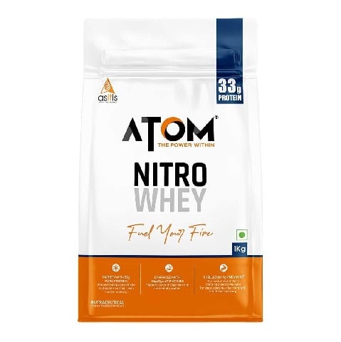 1 - AS-IT-IS Nutrition ATOM Nitro Whey with Creasure, 2.2 lb Double Rich Chocolate