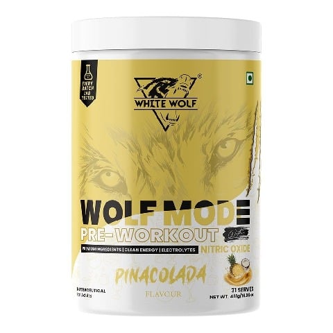 1 - White Wolf Pre-Workout Wolf Mode, 1.06 lb Pinacolada