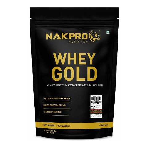 1 - Nakpro Whey Gold Protein Concentrate, 2.2 lb Chocolate Cream