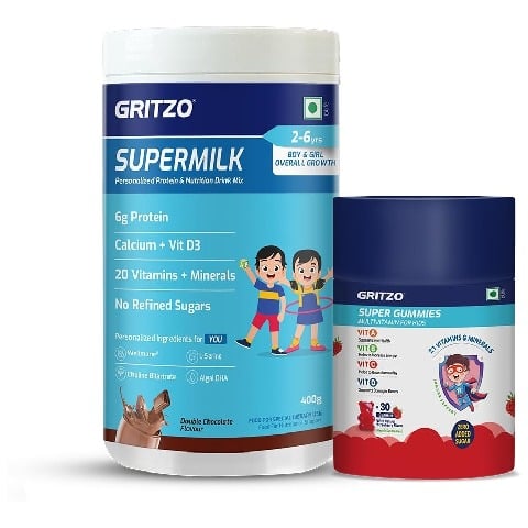 1 - Gritzo Immunity Kit, 400 g Chocolate for Boy/Girl 2-6 Yrs