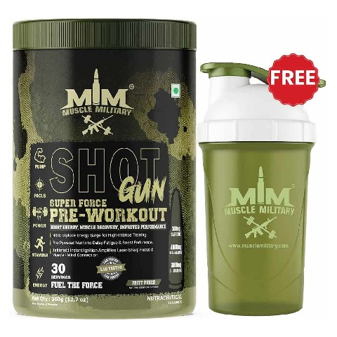 Muscle Military Shot Gun Pre-Workout, 0.79 lb Fruit Punch